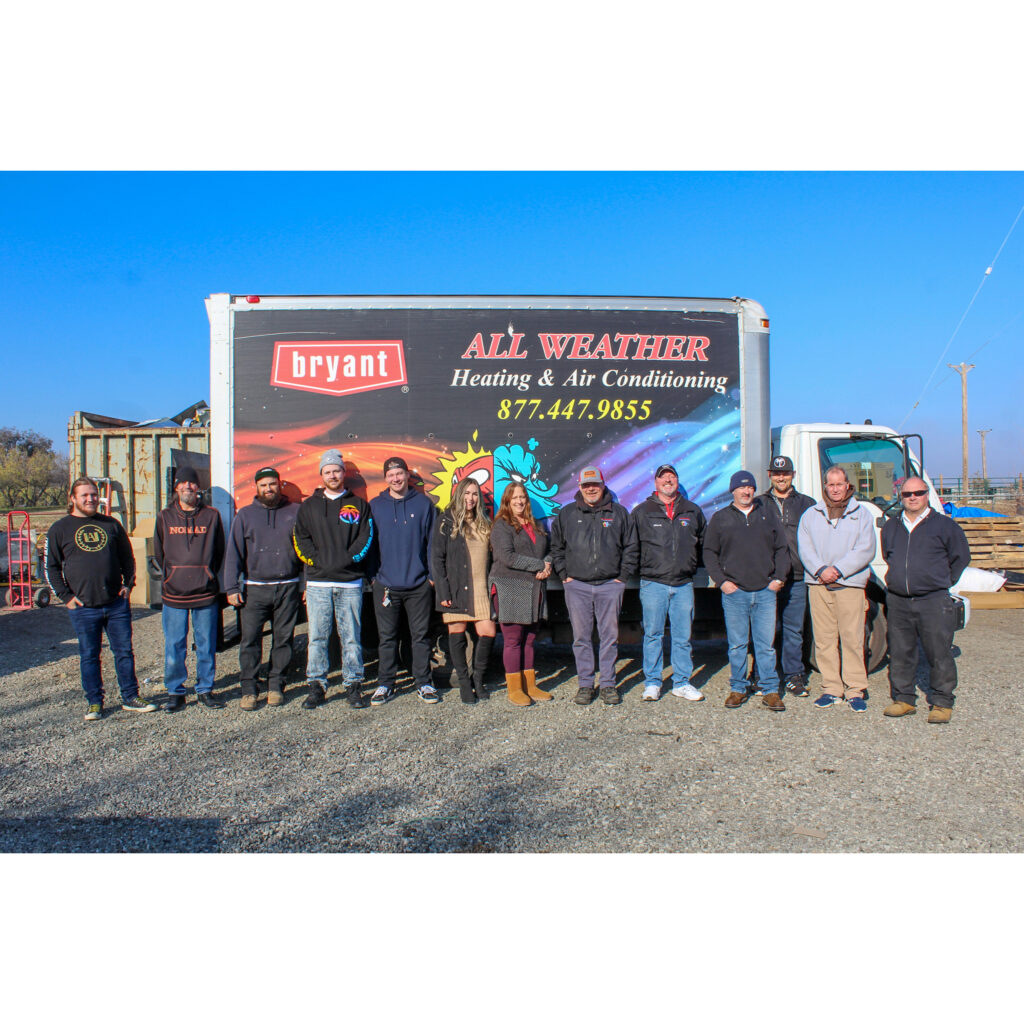All Weather Heating Air Conditioning Inc. EMPLOYEE PHOTO WITH TRUCK Padded 1024x1024 