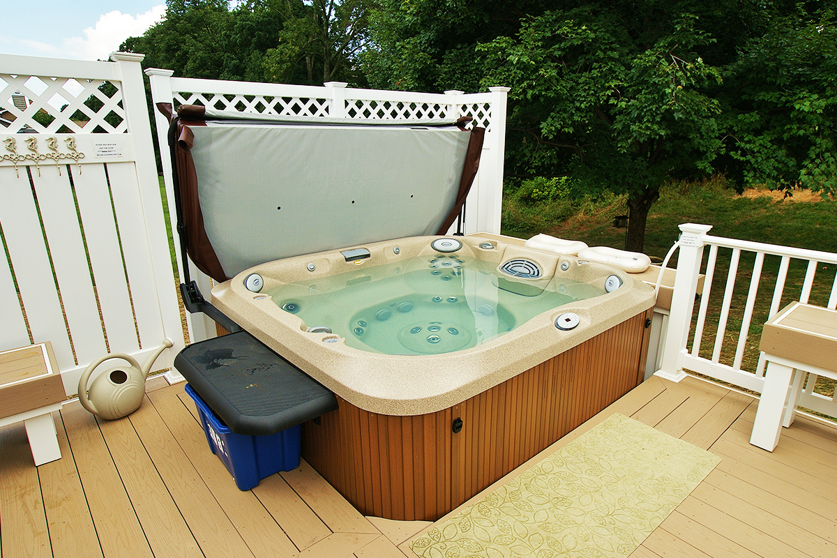 hot tub on deck