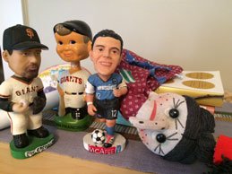 Decluttering your home can make you realize how much extra stuff you’ve accumulated, like these bobbleheads Chris found.